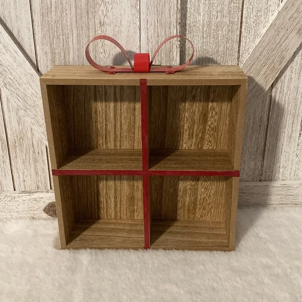 Target BP 2022 Wood Christmas Present Wall Shelf or Tabletop Decor